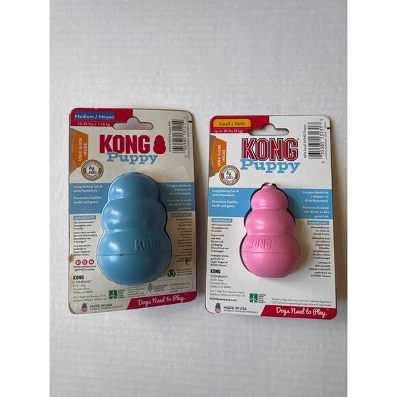 NWT Kong puppy 2 pack blue pink small & medium & 2 outfits medium - Picture 3 of 14